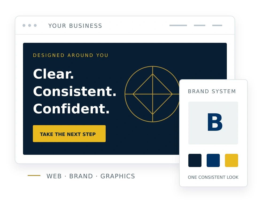 Coordinated website and brand identity